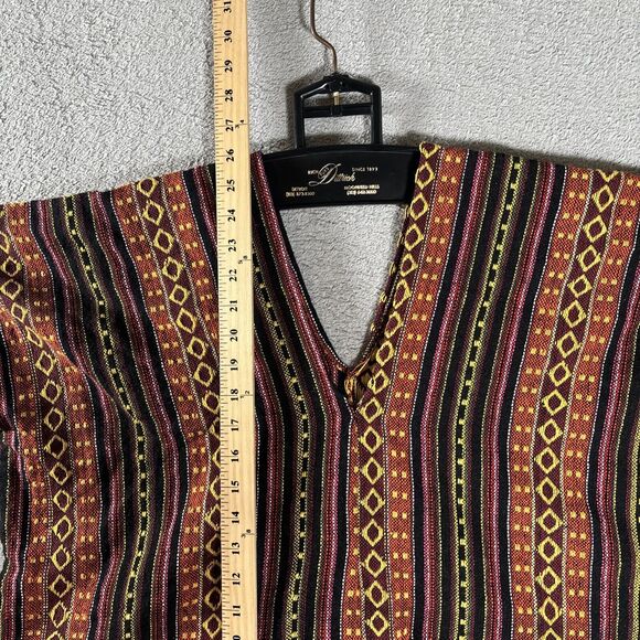 Elephant Jungle Sanctuary Woven Tunic Top Women’s Size M Colorful Aztec Hippie - Picture 6 of 11